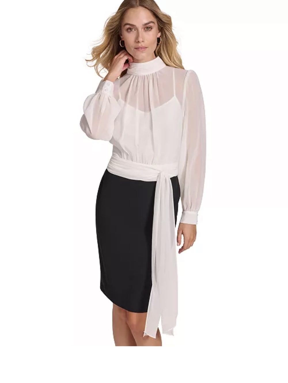 BNWT Calvin Klein mixed media dress